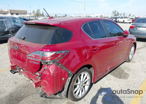 2012 Lexus Ct 200H Premium из США, поврежденный, VIN JTHKD5BH3C2082827